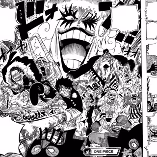 One Piece black and white wallpaper