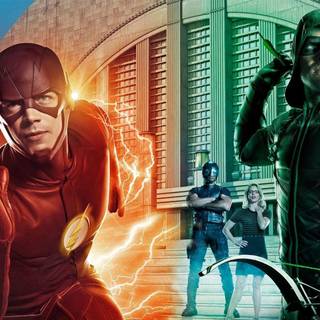 The Flash and Green Arrow wallpaper