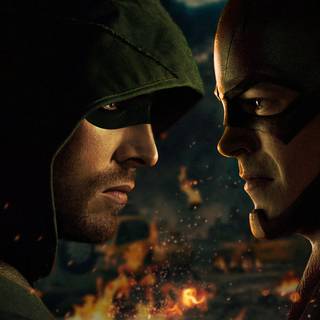 The Flash and Green Arrow wallpaper