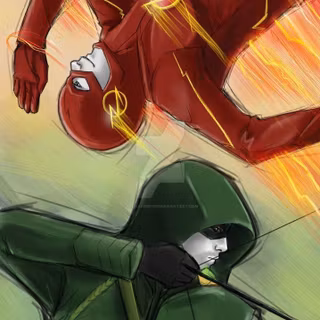 The Flash and Green Arrow wallpaper