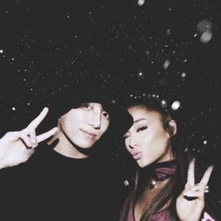 Ariana Grande and BTS wallpaper