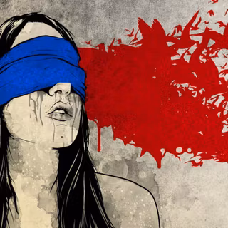 Red blue paint art HD wallpaper