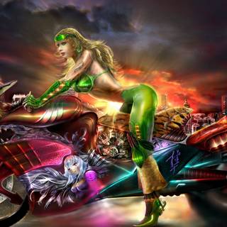 Women art print wallpaper