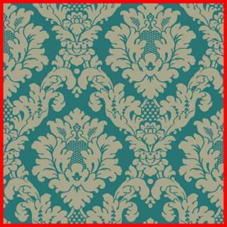 Teal and gold wallpaper