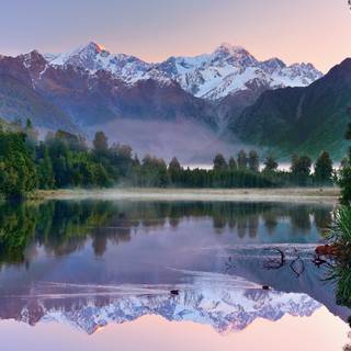 Autumn mountains fog wallpaper