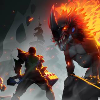 Fire monster wallpaper