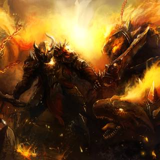 Fire monster wallpaper