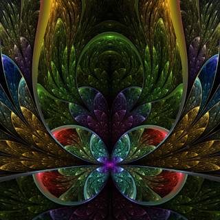 Fractal flower shapes pattern HD wallpaper