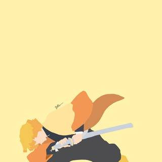 Zenitsu minimalist wallpaper