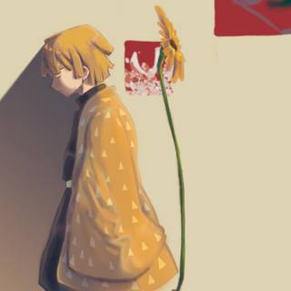 Zenitsu minimalist wallpaper