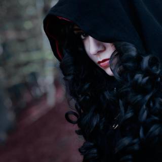 Black hoodie girl wallpaper