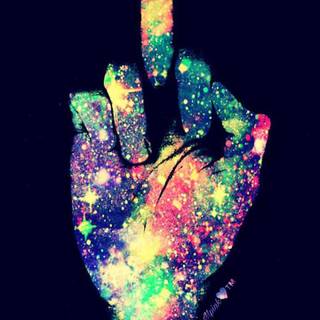 Middle finger women wallpaper
