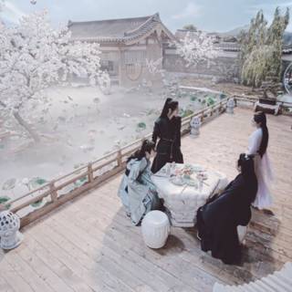 Lotus Pier wallpaper