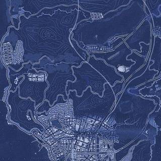 GTA V map wallpaper