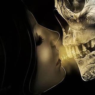 Skull kiss wallpaper