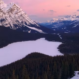 Snowy mountain landscape wallpaper