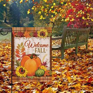 Autumn garden welcome wallpaper