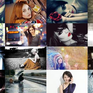 Women collage wallpaper