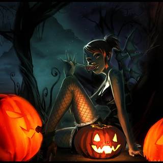 Halloween Pin Up wallpaper