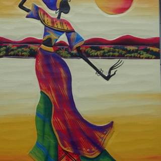 African oil panting women wallpaper