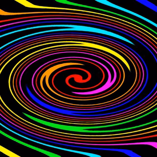 Colorful spiral wavy lines wallpaper