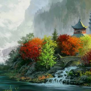 Asia autumn wallpaper