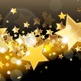 Gold stars wallpaper