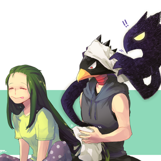 Tokoyami x Tsuyu wallpaper