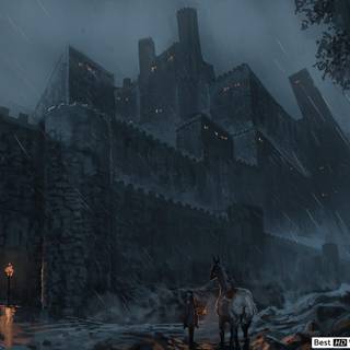 Anime dark castle wallpaper