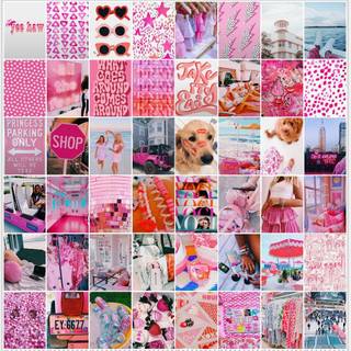 Preppy collage wallpaper
