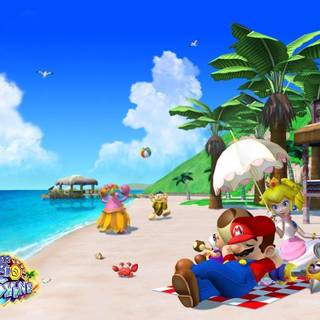 Mario summer wallpaper