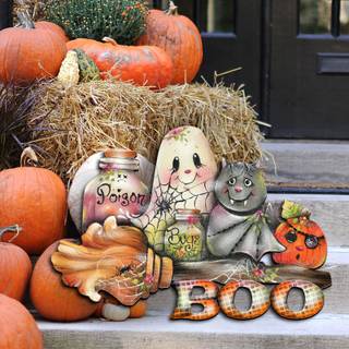 Halloween pumpkin ornament wallpaper