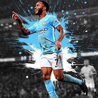 Raheem Sterling 4k Manchester City wallpaper