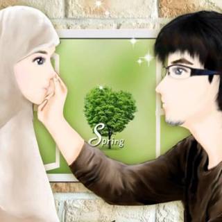 Muslim girl and  boy wallpaper