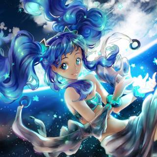 Light in girls art wallpaper