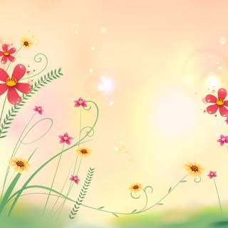 Colorful flowers abstract wallpaper