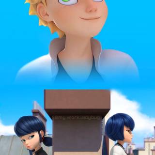 Marinette and Adrian wallpaper