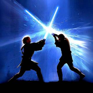 Lightsaber fight wallpaper