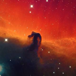 Orange space wallpaper