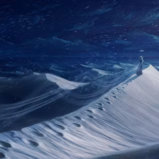 Winter sky cartoon wallpaper