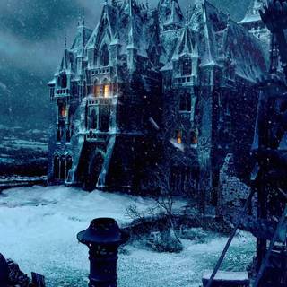 Gothic fantasy winter wallpaper