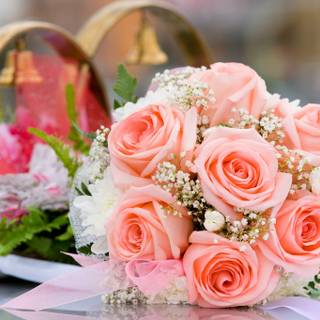 Artificial flowers bridal wallpaper