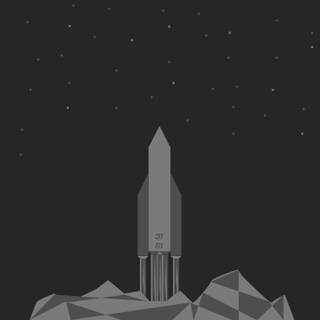 Minimalist rocket 4k wallpaper