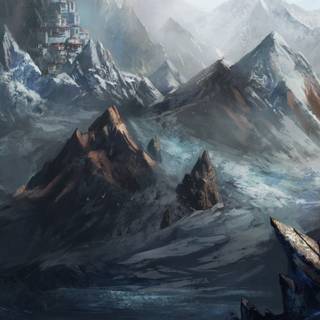 Mountain anime wallpaper