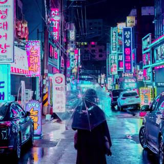 Japanese neon anime wallpaper