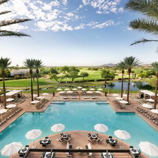 Hotel swimming pool wallpaper