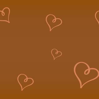 Brown hearts wallpaper
