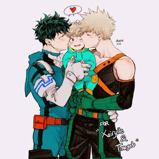 Bakugou and Deku wallpaper