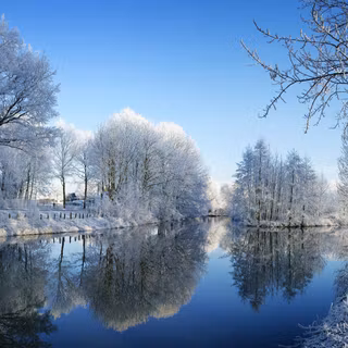 Mystic winter landscape wallpaper