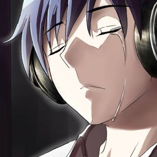 Weeping boy wallpaper